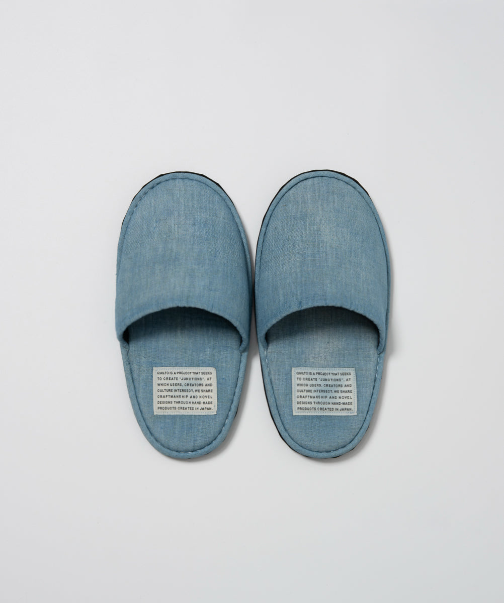 QUILTO｜EGG SLIPPER 藍染めモデル